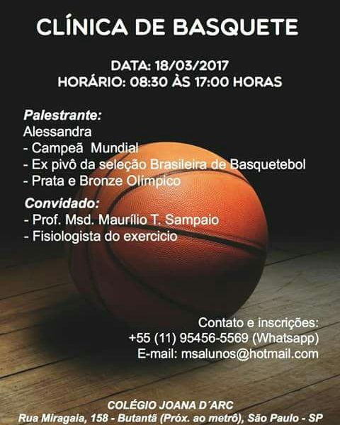 CLÍNICA DE BASQUETE – METODOLOGIA DA PIVÔ ALESSANDRA
