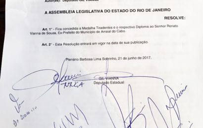 RENATO VIANNA VAI RECEBER A MAIOR HONRARIA DO ESTADO