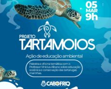 Meio Ambiente de Cabo Frio lança “Projeto Tartamoios” nesta terça-feira (5), em Tamoios